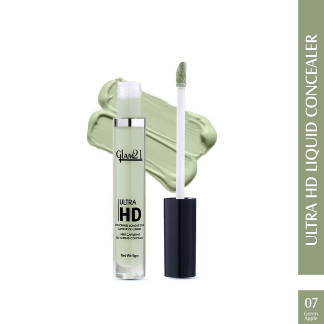Glam21 Ultra HD Liquid Concealer for HD Finish - Green Apple Main Image
