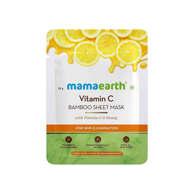 Mamaearth Vitamin C Bamboo Sheet Mask For Skin Illumination Hover Image
