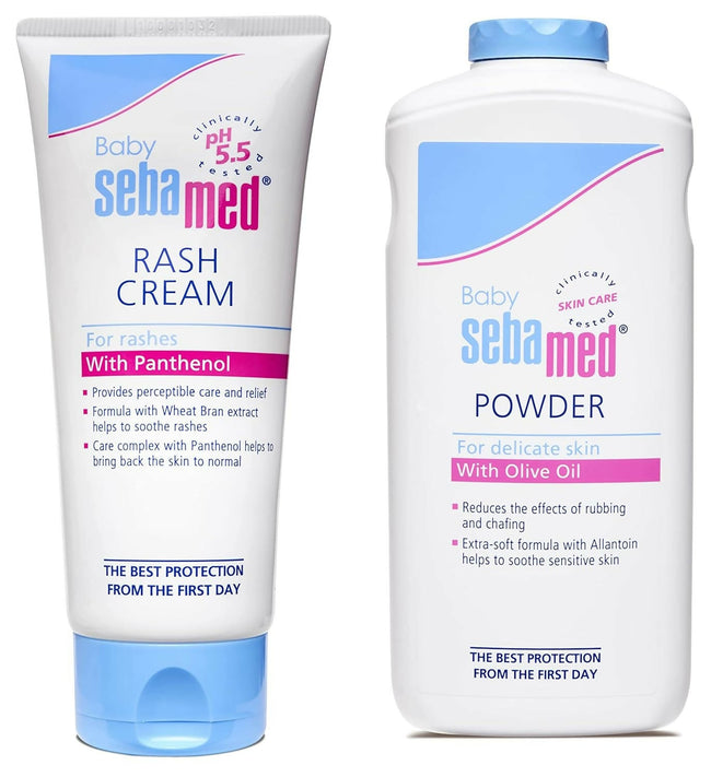 Sebamed Baby Rash Cream 100ml & Baby Powder 200gm Combo Hover Image