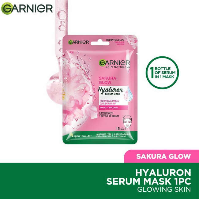 Garnier Skin Naturals Sakura Glow Hyaluron Serum Mask Main Image