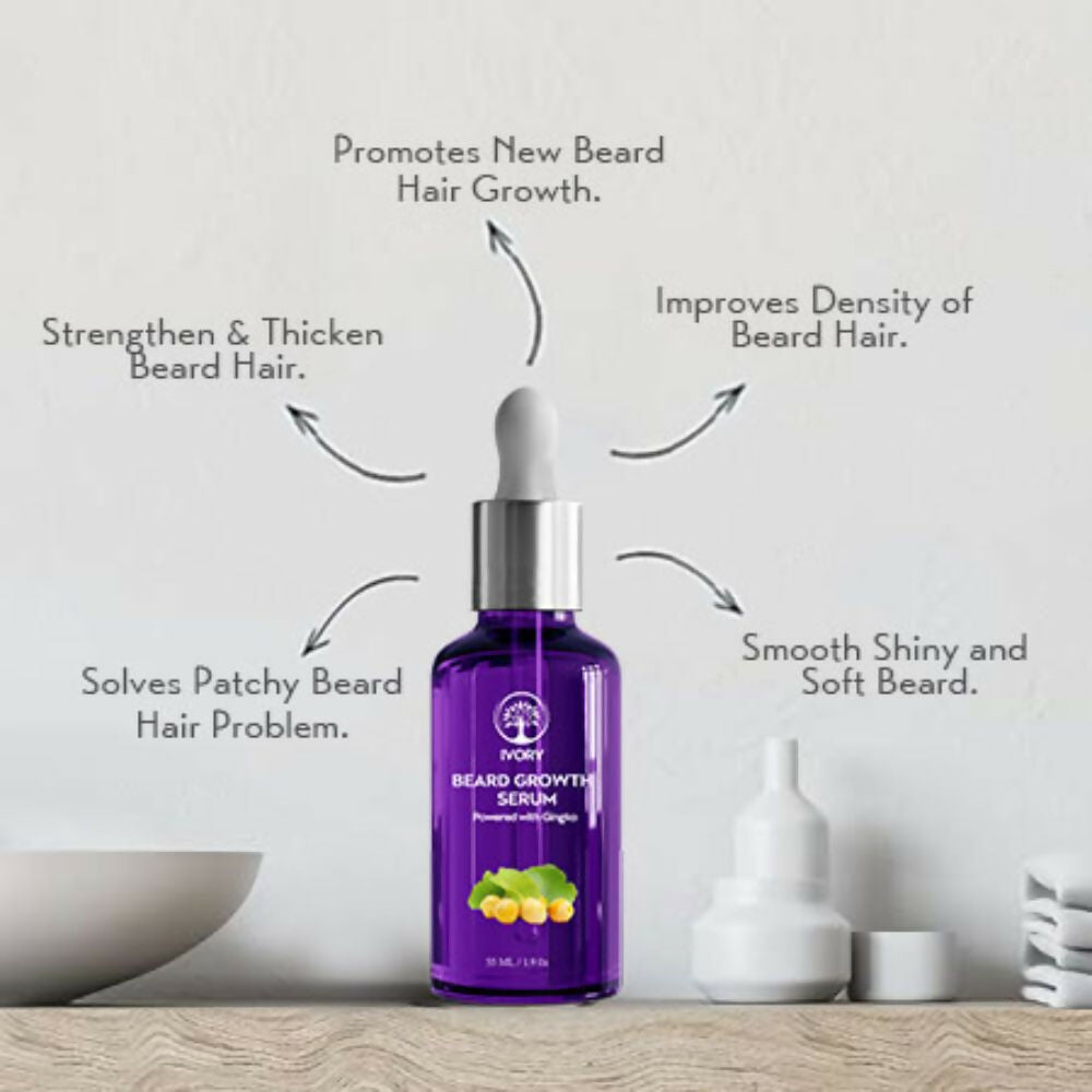 Ivory Natural Beard Growth Serum For Beard Wellness