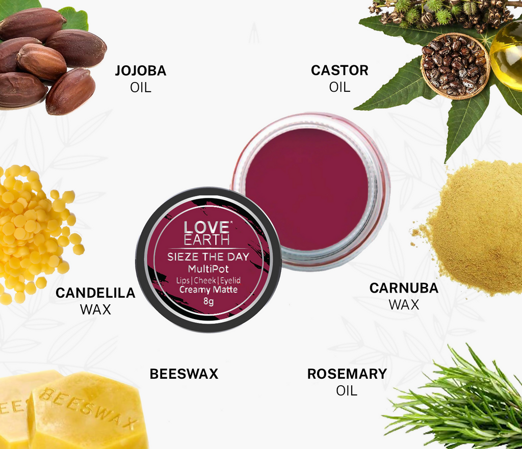 Love Earth Lip Tint & Cheek Tint Multipot Combo (Ruby Pink & Raspberry Pink)