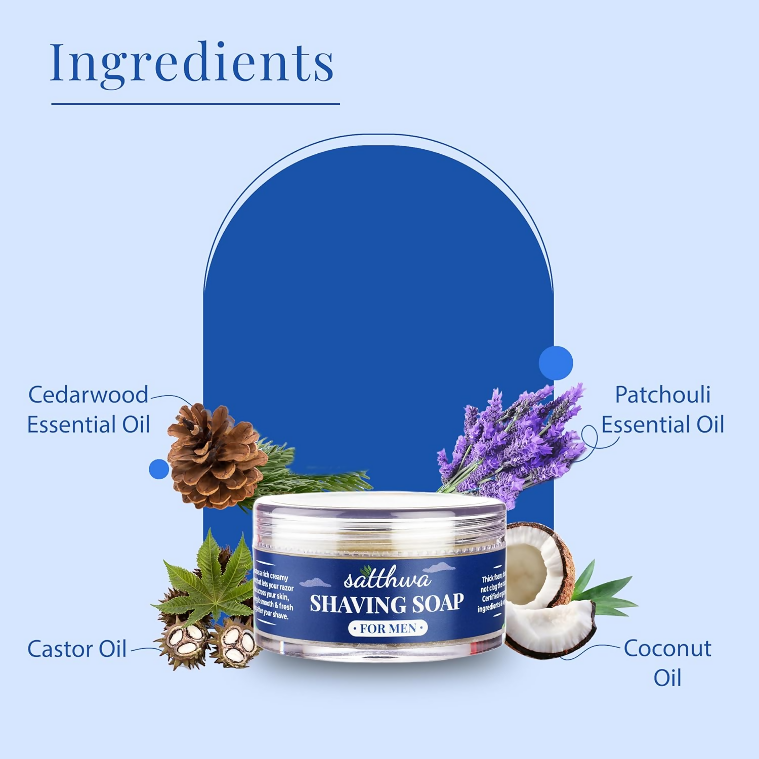 Satthwa Shaving Soap infused With Patchouli & Cedarwood