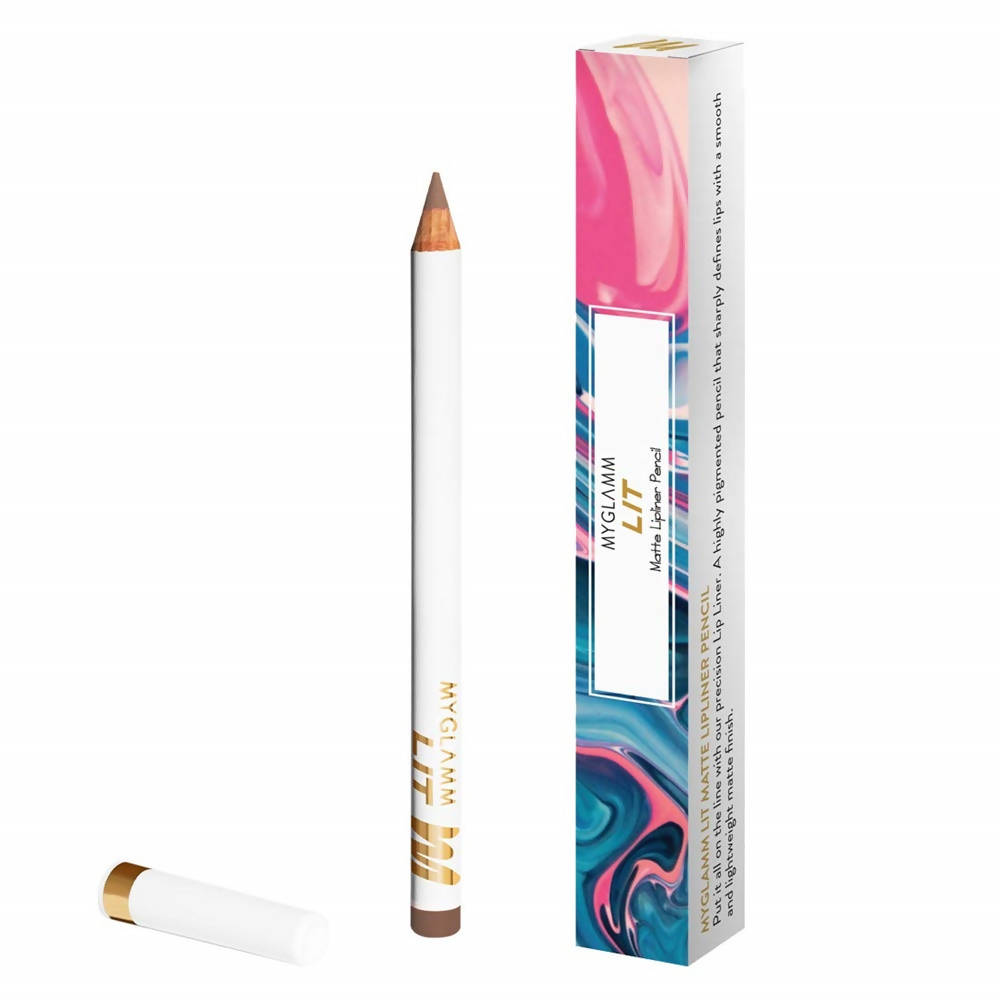 MYGLAMM LIT Matte Lip Liner Pencil - Basic (1.14 Gm)