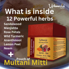 Urbaano Herbal Ayurveda Concepts Face Brightening Cleanser, Scrub, Mask 3-in-1 Instant Glow