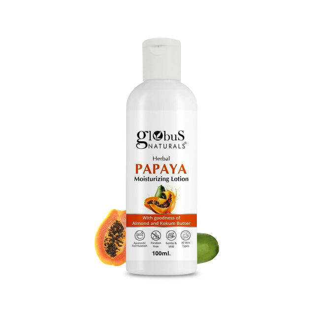 Globus Naturals Herbal Papaya Moisturizing Body Lotion For Nourishment, Glowing & Youthful Skin, All Skin Types Hover Image