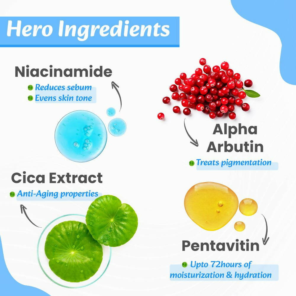 Wild Oak 10% Niacinamide Cica Serum For Face Reduces Sebum Pigmentation, Evens Skin Tone & Minimises Pores