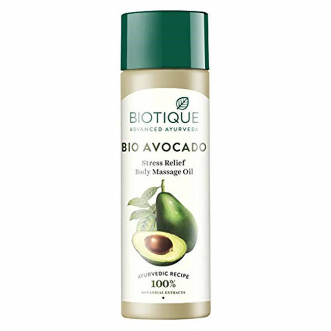 Biotique Advanced Ayurveda Bio Avocado Stress Relief Body Massage Oil Hover Image
