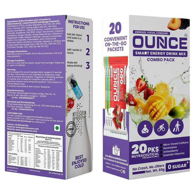 DrinkOunce Energy Drink Powder + Electrolyte Powder Main Image