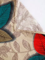 Home Sizzler Cream-Coloured & Red Floral 144 TC Bedsheet with Pillow Covers