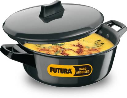 Hawkins Futura Hard Anodised Cook n Serve Bowl Handi 3 L with Lid (ACB30) Hover Image