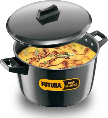 Hawkins Futura Hard Anodized Cook-n-Serve Bowl 5 L with Lid (ACB50) Hover Image