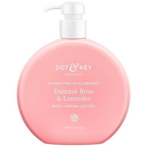 Dot & Key Hydrating Hyaluronic Damask Rose & Lavender Body Serum Lotion Hover Image