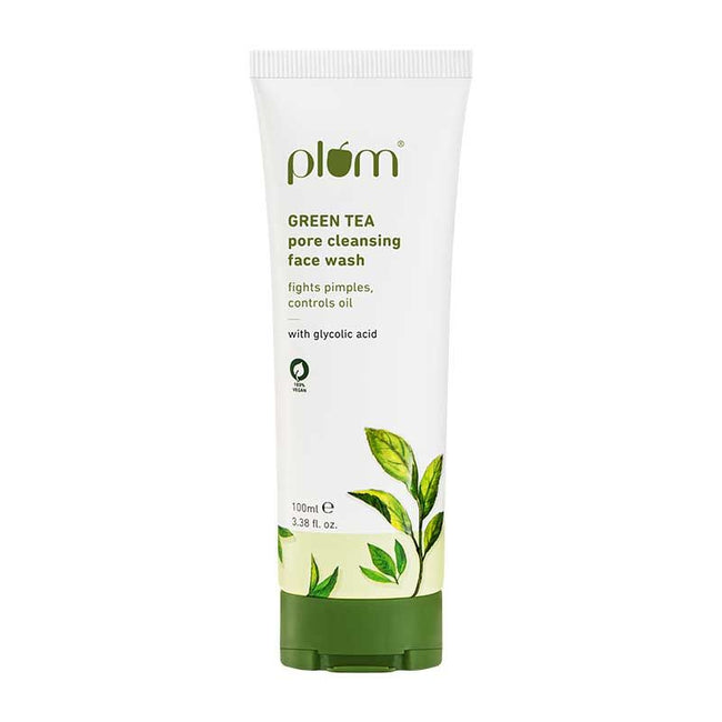 Plum Green Tea Pore Cleansing Face Wash With Glycolic Acid - Fights Acne & Oil For Clear Skin Main Image