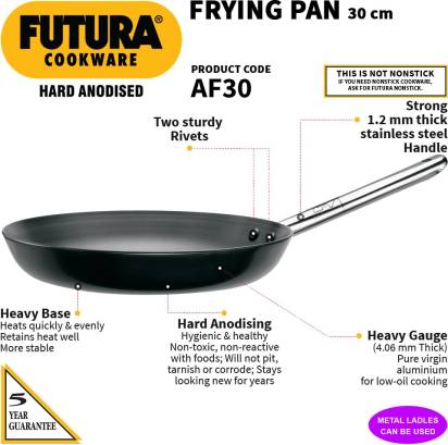 Hawkins Futura Hard Anodised Frying Pan 30 cm Diameter 1 L (AF30) Main Image