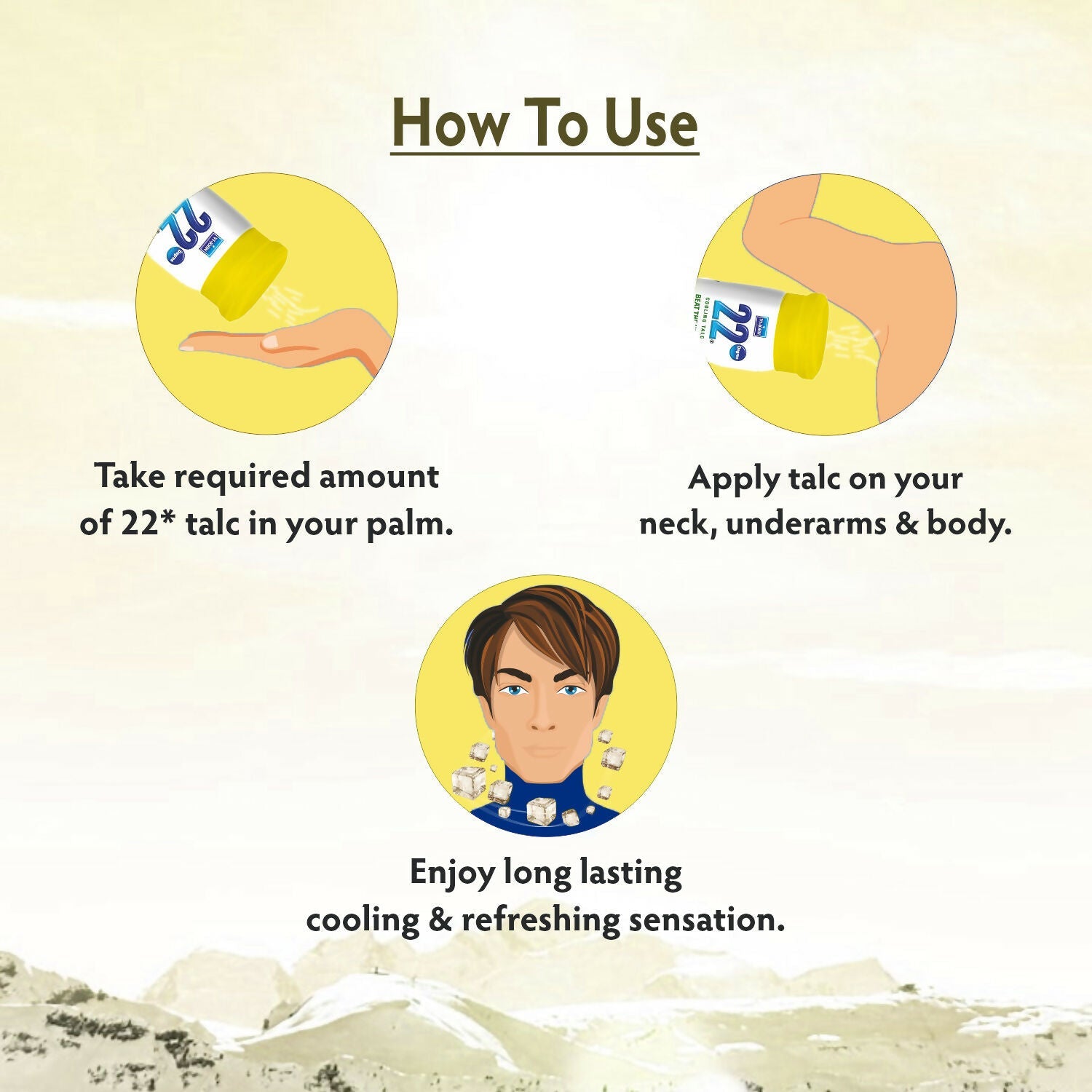 VI-JOHN 22 Degree Cooling Talc Beat the Heat Neem and Lime