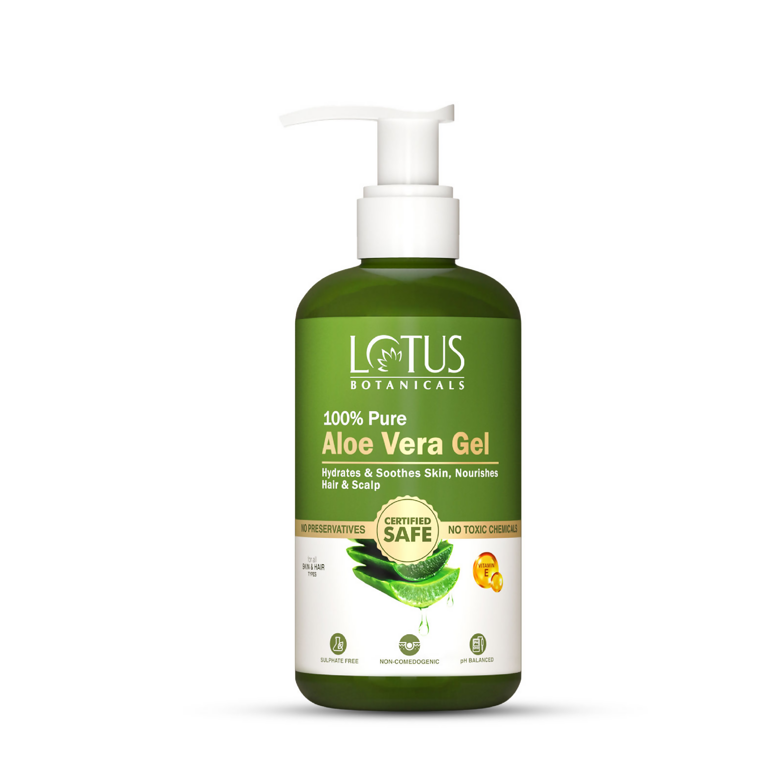 Lotus Botanicals 100% Pure Aloe Vera Gel With Vitamin E