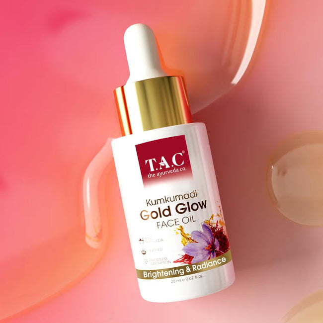 TAC Kumkumadi Gold Glow Face Oil | 100% Pure Ayurvedic Formula | For Glowing & Youthful Skin Main Image