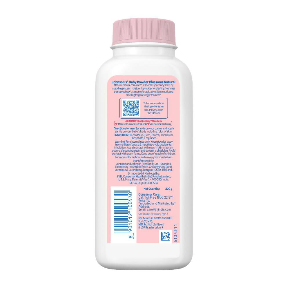 Johnson's Baby Powder Blossoms Natural Plant Based