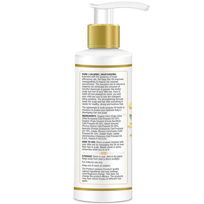 Mom & World Baby Hair Oil With Organic & Cold Pressed Natural Oil Main Image