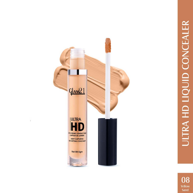Glam21 Ultra HD Liquid Concealer for HD Finish - Yellow Sand Main Image