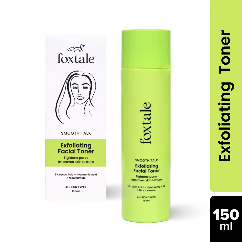 Foxtale Exfoliating Toner with 5% Latic Acid & Niacinamide for Brighter Skin & Tighter Pores