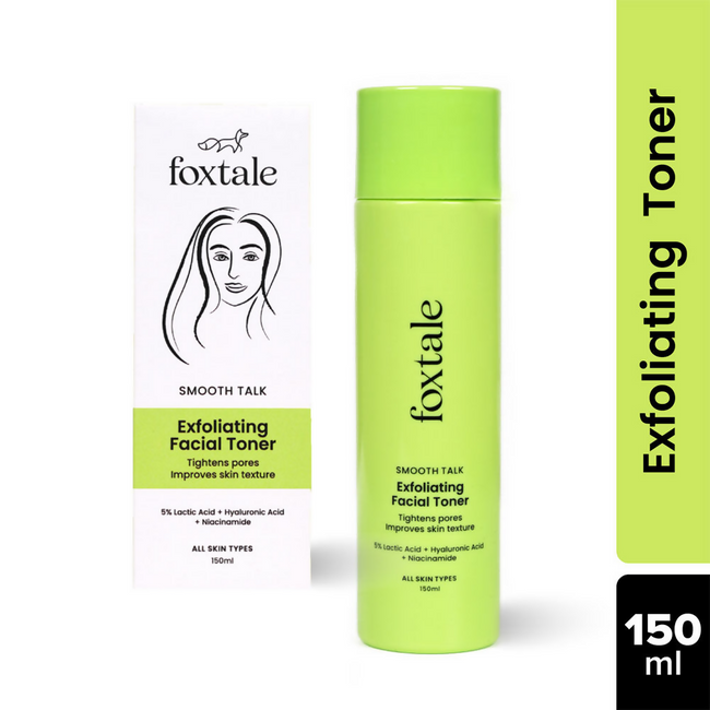 Foxtale Exfoliating Toner with 5% Latic Acid & Niacinamide for Brighter Skin & Tighter Pores Main Image