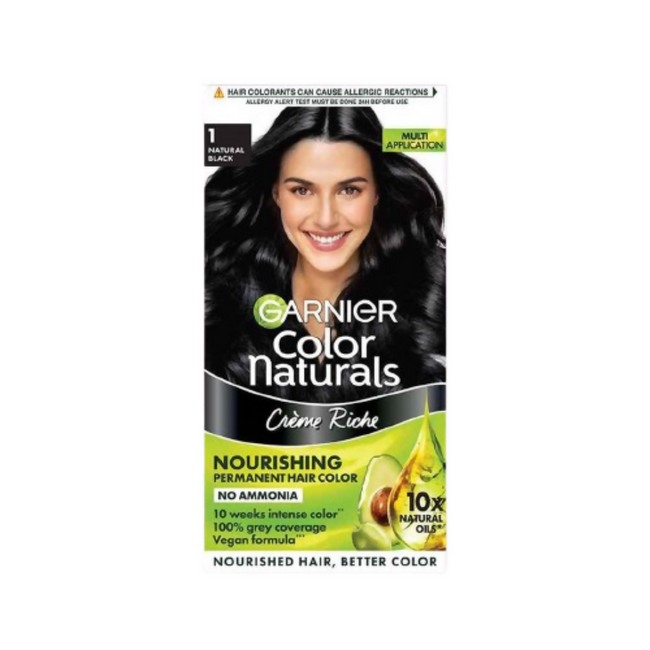 Garnier Color Naturals Creme Riche Hair Color - Shade 1 Natural Black Hover Image
