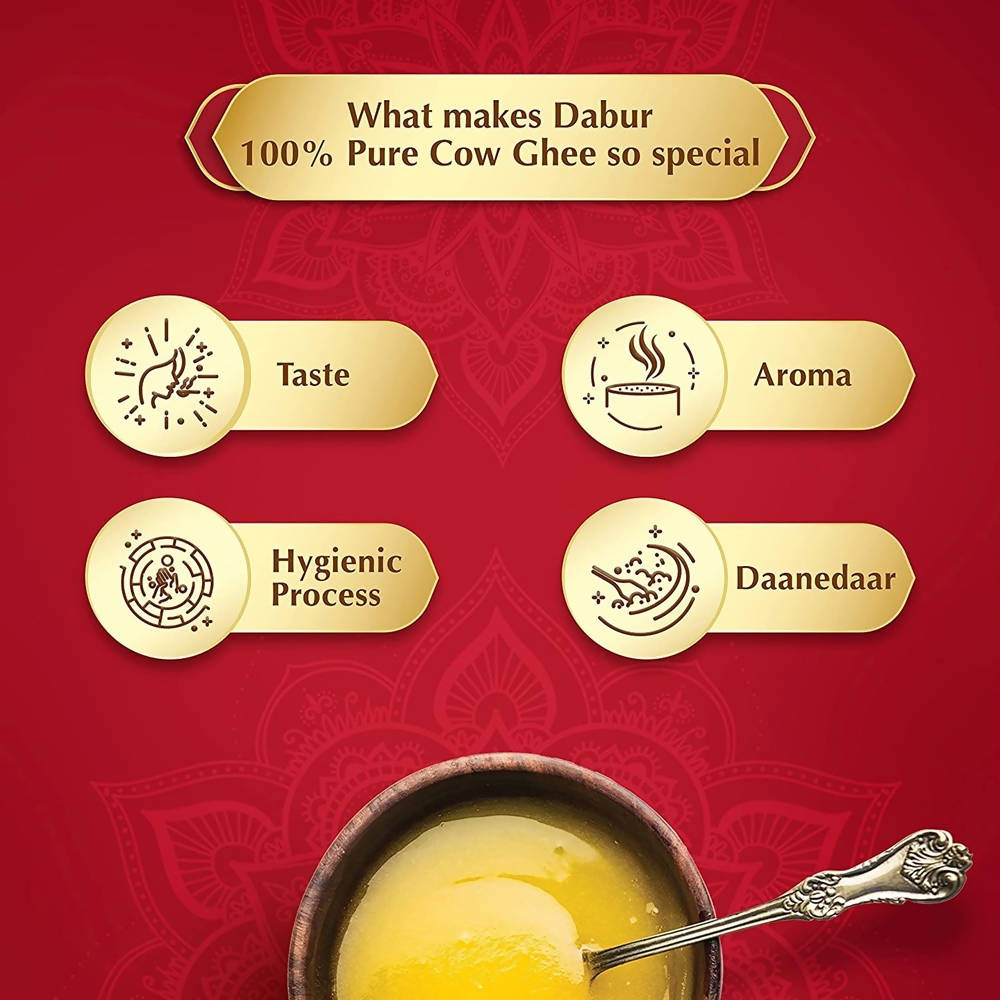 Dabur Cow Ghee | Desi Cow Milk Ghee | Made From Grass Fed Cow's Milk | Organic Ghee