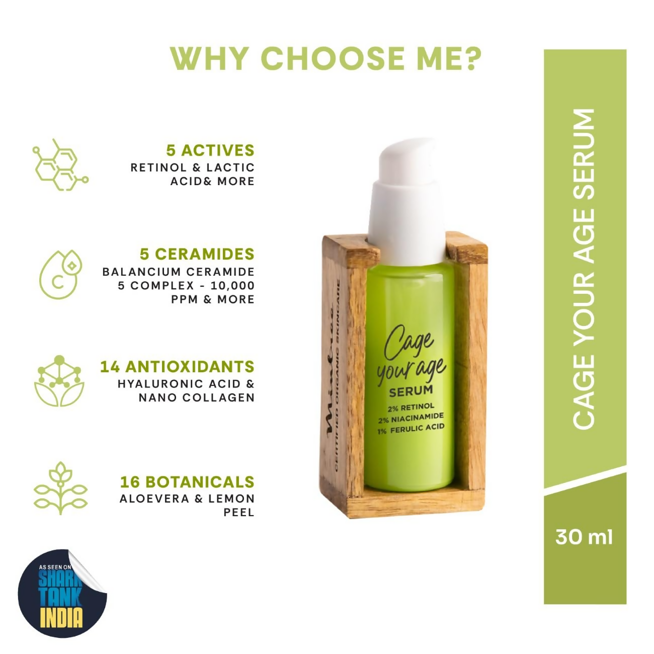 Mintree Certified Organic & Vegan Cage Your Age Serum