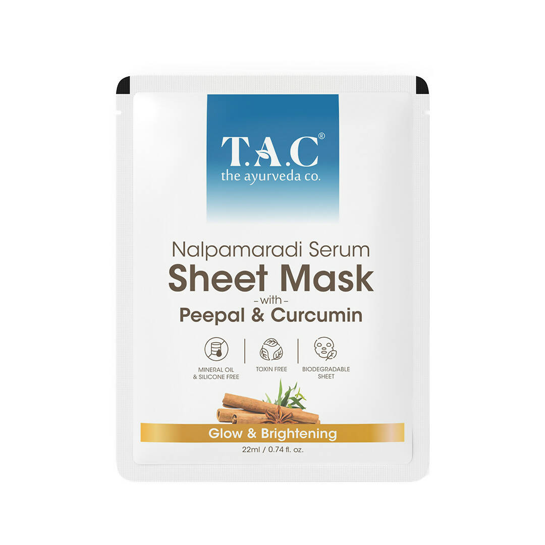 TAC - The Ayurveda Co. Nalpamaradi Serum Sheet Mask | with Aloe Vera & Sandalwood