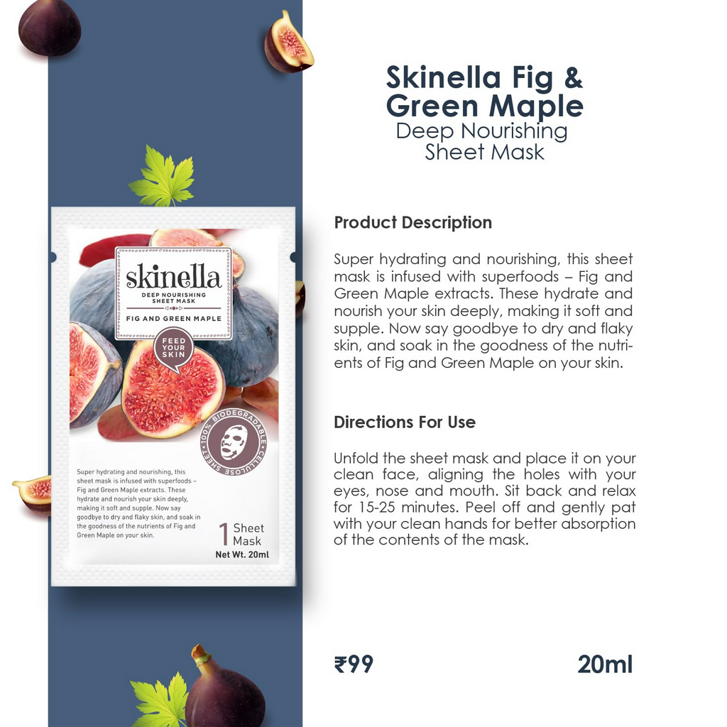 Skinella Deep Nourishing Sheet Mask - Fig & Green Maple