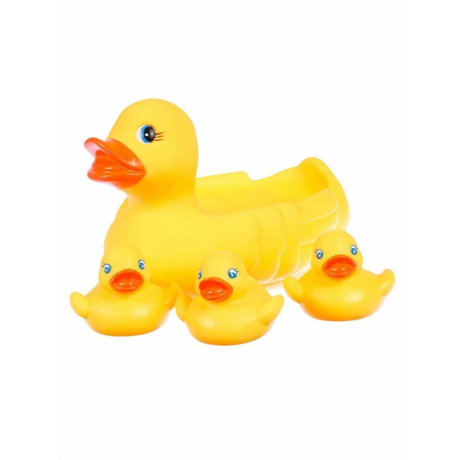 ToysBuddy Baby Bathing Rubber Squeaky Ducks Floating Play Water Pool Tub Toys (Yellow)