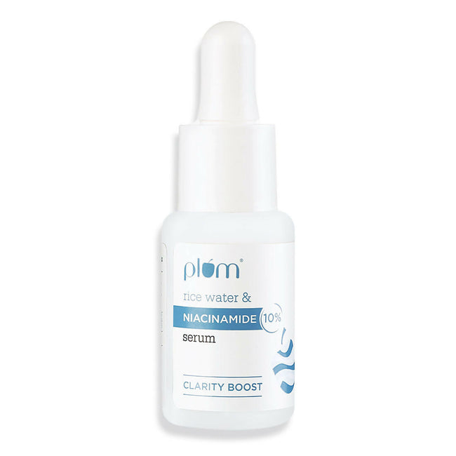Plum 10% Niacinamide Brightening Face Serum With Rice Water - Fades Blemishes & Dark Spots, Beginner Friendly Main Image