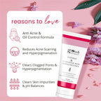 Globus Naturals Anti Acne Glycolic & 1 % Salicylic Acid Face Pack, For Acne Prone & Oily Skin