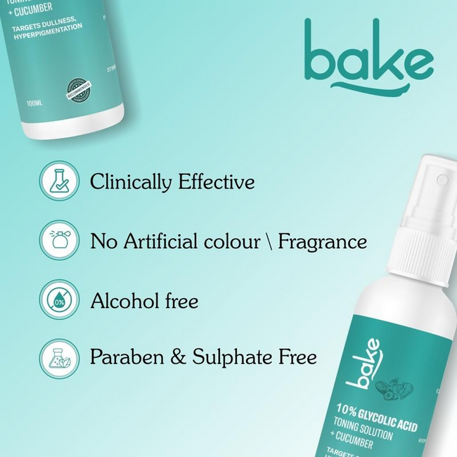 Bake 10% Glycolic Acid Toner For Pigmentation & Dark Spots Main Image