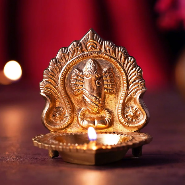 Isha Life Linga Bhairavi Brass Lamp Hover Image