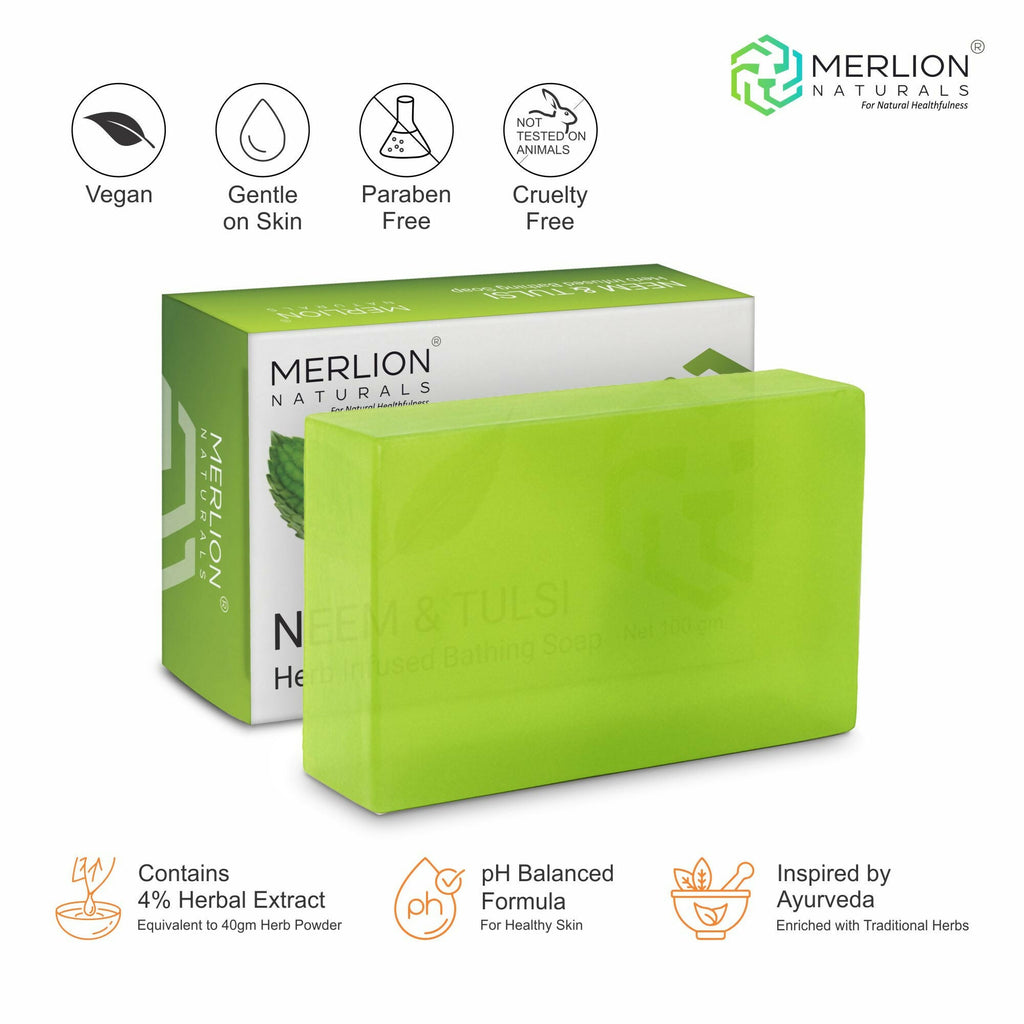 Merlion Naturals Neem and Tulsi Glycerine Soap