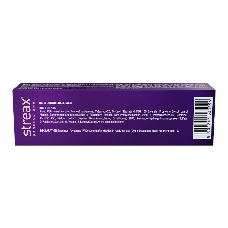 Streax Professional HueMagic Permanent Hair Colour - 3 Dark Brown