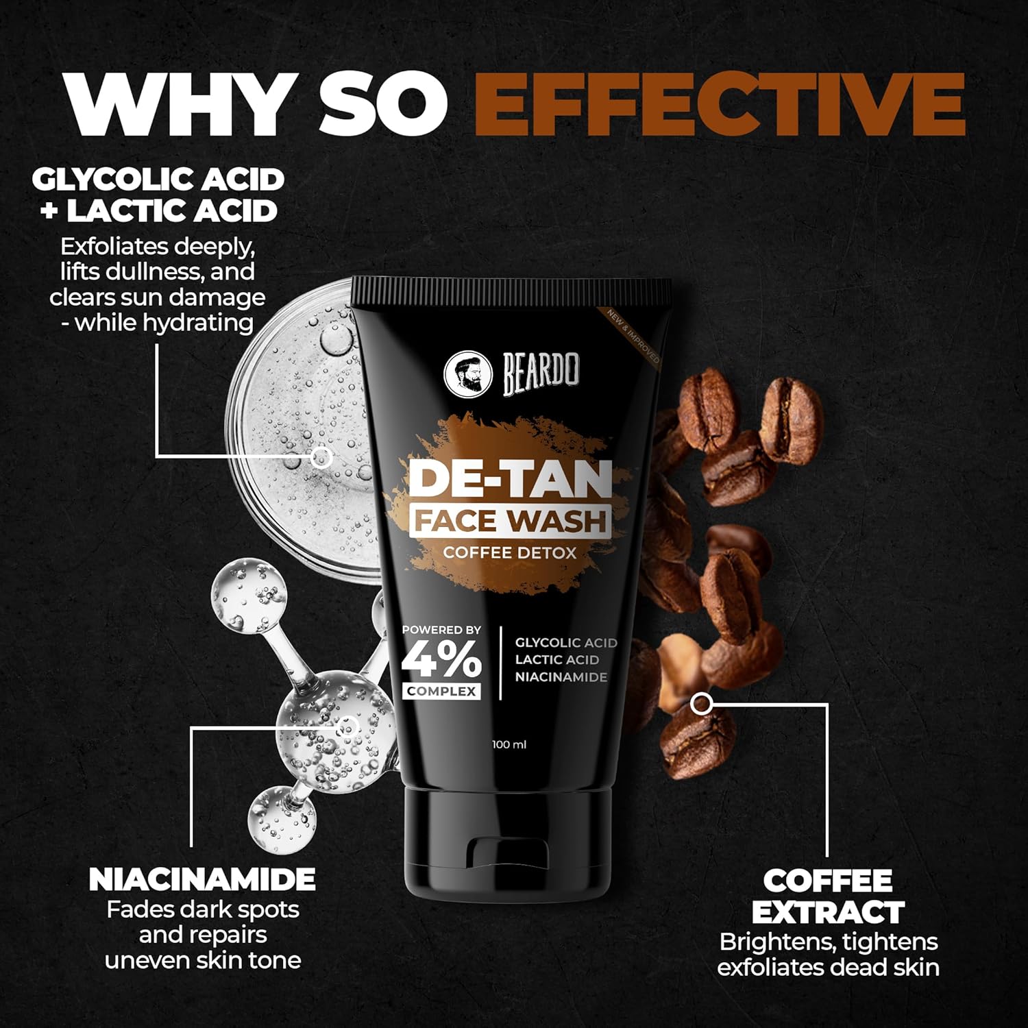 Beardo De-Tan Face Wash Coffee Detox
