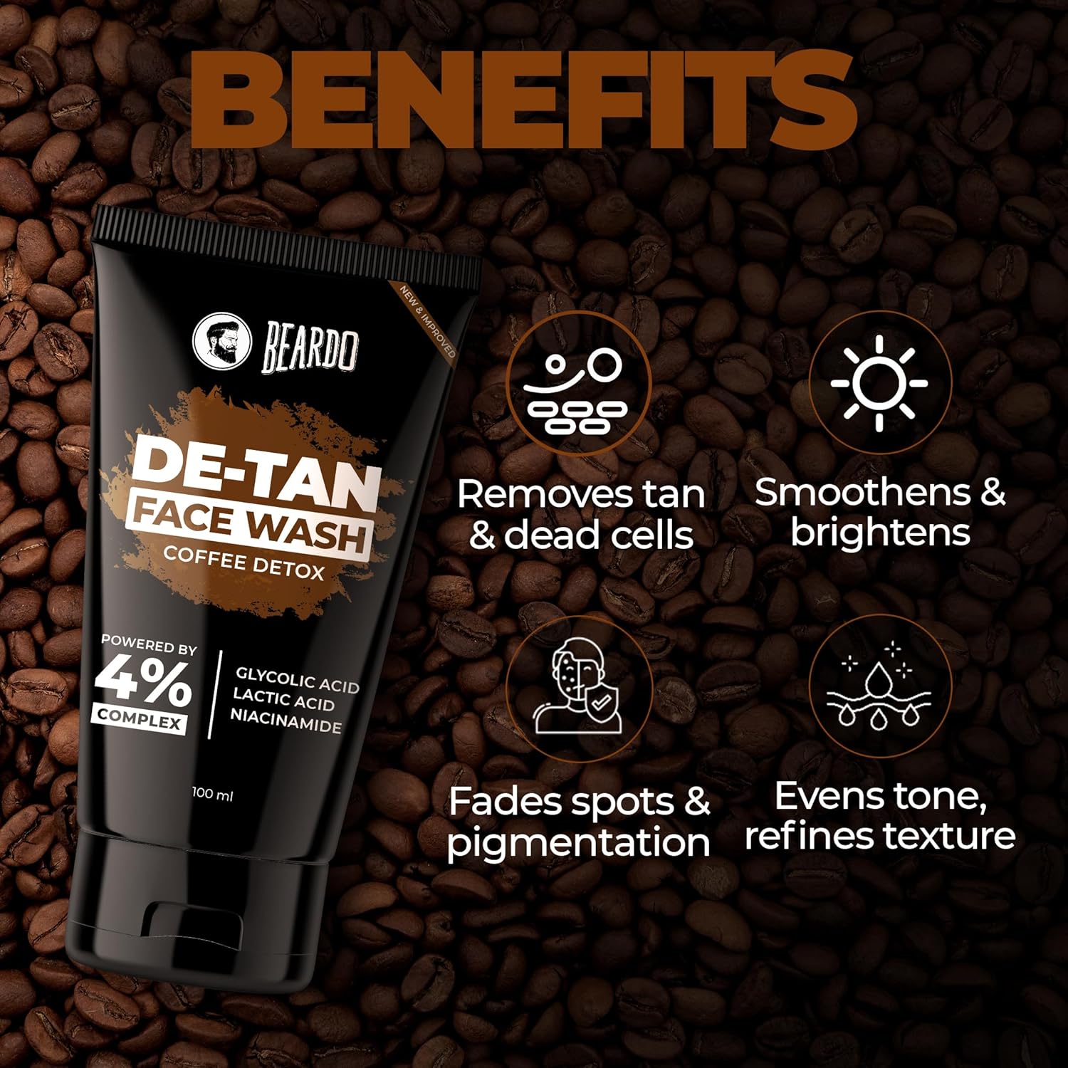 Beardo De-Tan Face Wash Coffee Detox