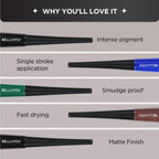 BELLAVITA Intense Drama Waterproof Eyeliner, Black, Matte Finish, Smudge - Proof, Fast - Drying, Felt Tip Applicator, Enriched with Biotin, 3.5 ml - Vamzn#