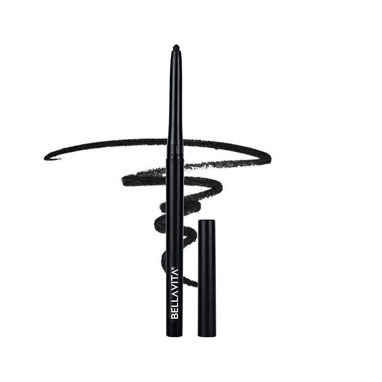 BELLAVITA Intense Drama Waterproof Eyeliner, Black, Matte Finish, Smudge - Proof, Fast - Drying, Felt Tip Applicator, Enriched with Biotin, 3.5 ml - Vamzn#