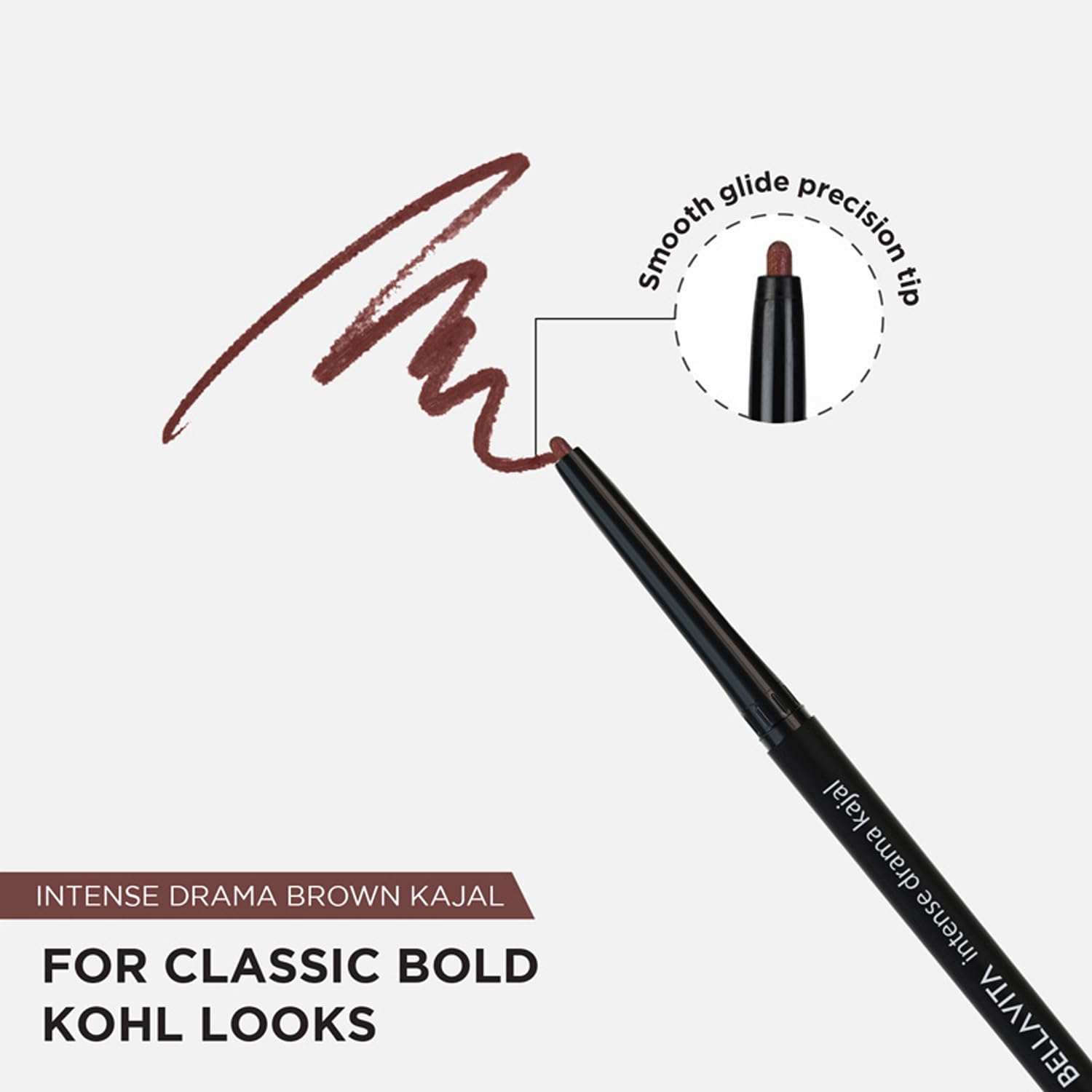 BELLAVITA Intense Drama Waterproof Eyeliner, Black, Matte Finish, Smudge - Proof, Fast - Drying, Felt Tip Applicator, Enriched with Biotin, 3.5 ml - Vamzn#