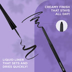 BELLAVITA Intense Drama Waterproof Eyeliner, Black, Matte Finish, Smudge - Proof, Fast - Drying, Felt Tip Applicator, Enriched with Biotin, 3.5 ml - Vamzn#
