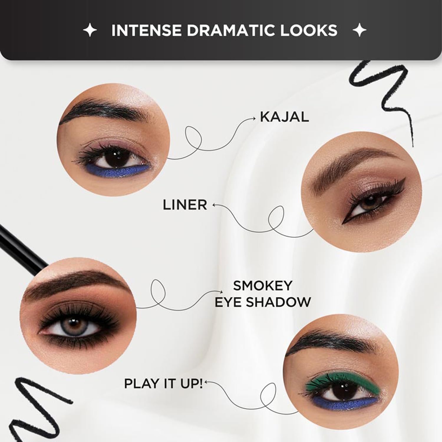 BELLAVITA Intense Drama Waterproof Eyeliner, Black, Matte Finish, Smudge - Proof, Fast - Drying, Felt Tip Applicator, Enriched with Biotin, 3.5 ml - Vamzn#