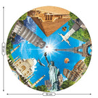 Webby Wooden Seven Wonders of The World Jigsaw Puzzle-60 Pcs