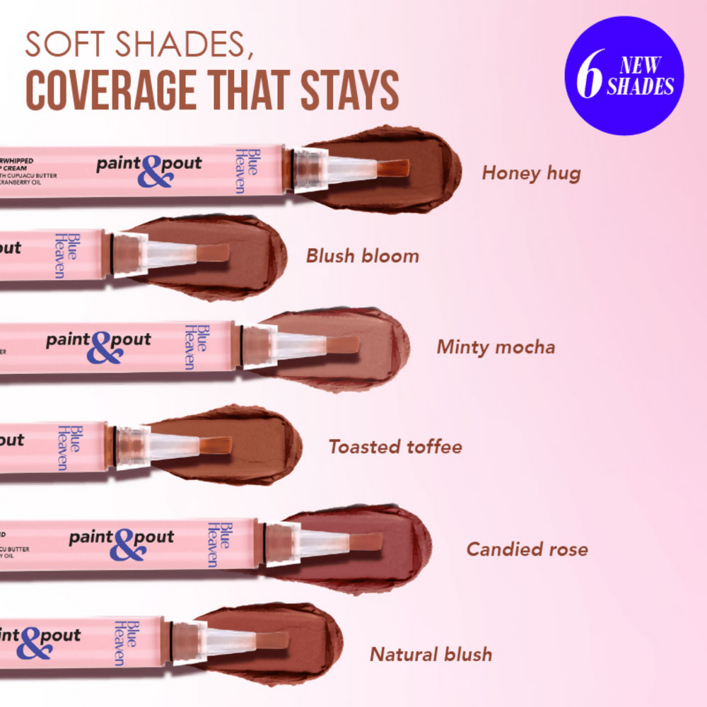 Blue Heaven Paint & Pout Airwhipped Lip Cream - Honey Hug 07