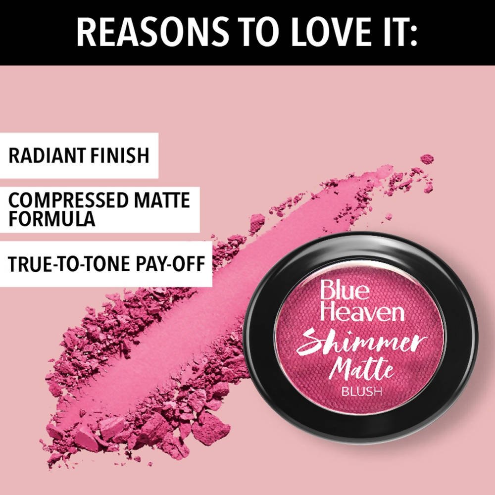 Blue Heaven Shimmer Matte Blush Shade 503 - Vamzn#