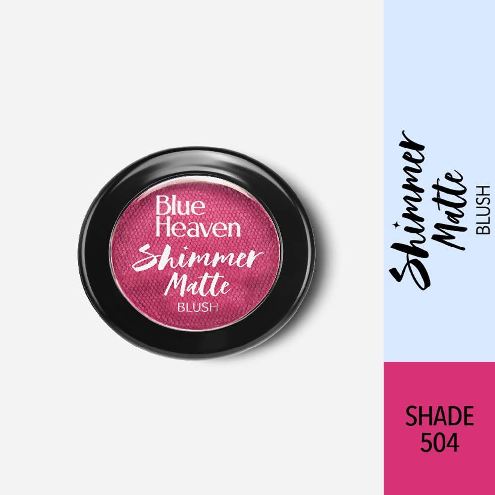 Blue Heaven Shimmer Matte Blush Shade 504 - Vamzn#